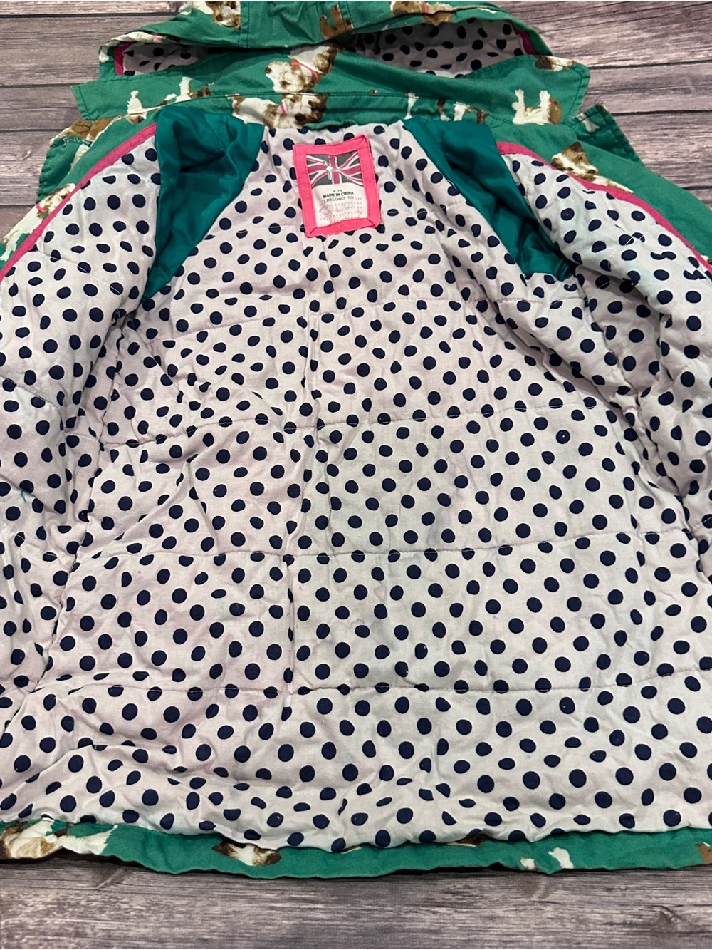 Mini Boden green dog coat - Picture 6 of 13
